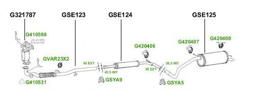 Система выпуска ОГ GT Exhaust 2843