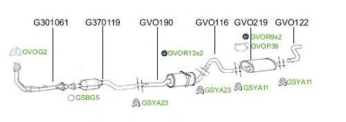 Система выпуска ОГ GT Exhaust 2964