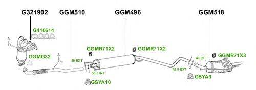 Система выпуска ОГ GT Exhaust 3665