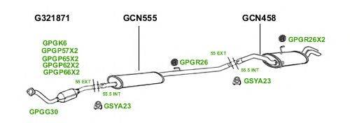 Система выпуска ОГ GT Exhaust 3764