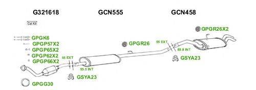 Система выпуска ОГ GT Exhaust 3856
