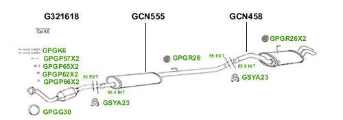 Система выпуска ОГ GT Exhaust 3857