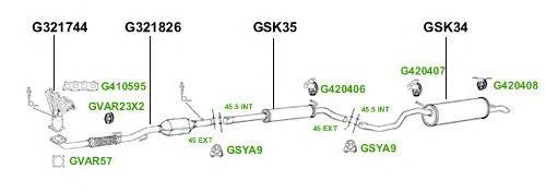 Система выпуска ОГ GT Exhaust 3931