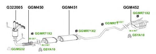 Система выпуска ОГ GT Exhaust 4244