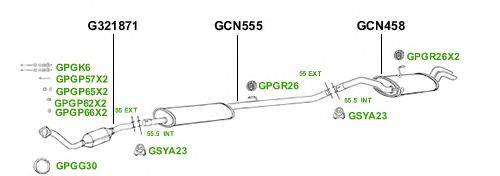 Система выпуска ОГ GT Exhaust 4351