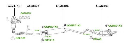 Система выпуска ОГ GT Exhaust 4429