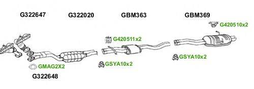 Система выпуска ОГ GT Exhaust 6132