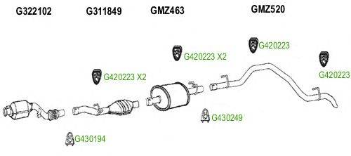 Система выпуска ОГ GT Exhaust 8484