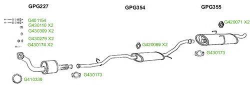 Система выпуска ОГ GT Exhaust 8735