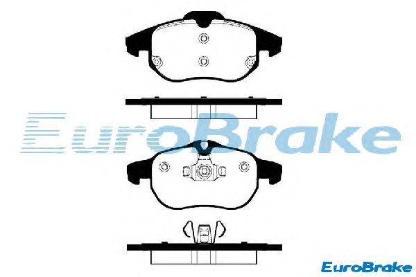 Комплект тормозных колодок, дисковый тормоз EUROBRAKE 5501223628