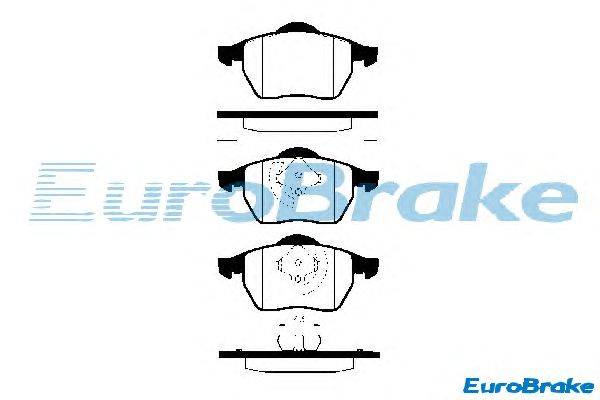 Комплект тормозных колодок, дисковый тормоз EUROBRAKE 5501224734