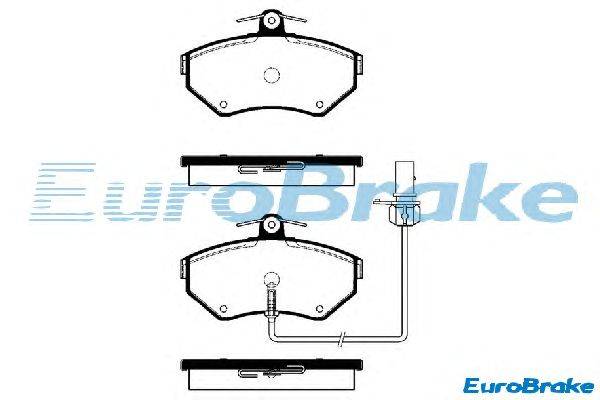 Комплект тормозных колодок, дисковый тормоз EUROBRAKE 5501224756