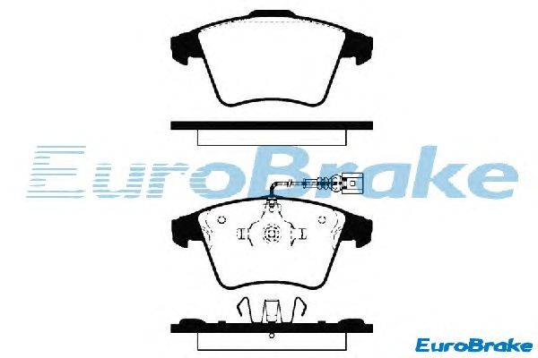 Комплект тормозных колодок, дисковый тормоз EUROBRAKE 5501224761