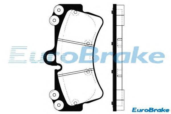Комплект тормозных колодок, дисковый тормоз EUROBRAKE 5501224772