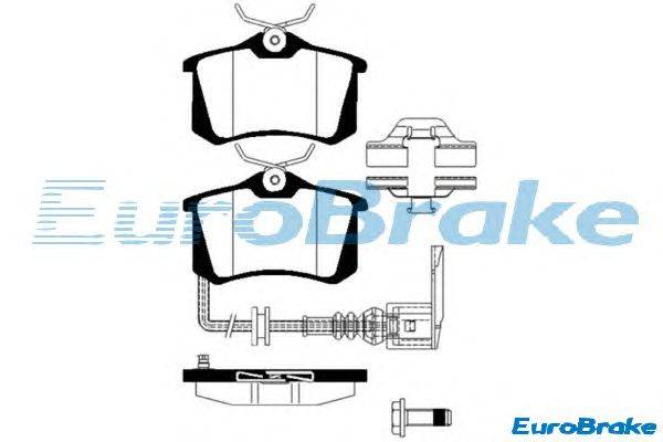 Комплект тормозных колодок, дисковый тормоз EUROBRAKE 5501224781