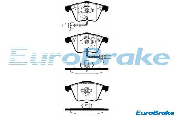 Комплект тормозных колодок, дисковый тормоз EUROBRAKE 5501224782