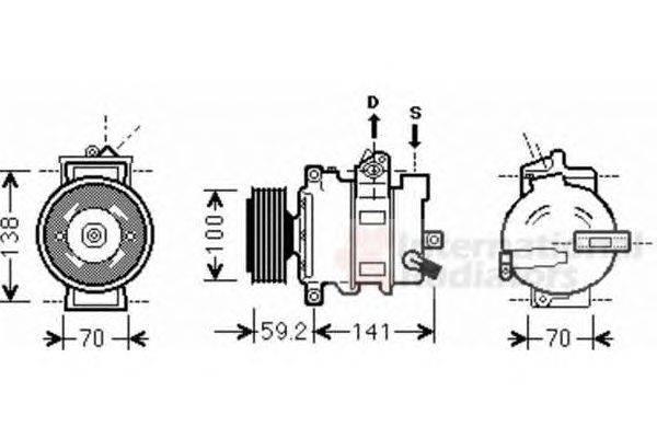 Компрессор, кондиционер VAN WEZEL 0300K329