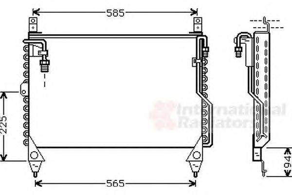 Конденсатор, кондиционер VAN WEZEL 30005242