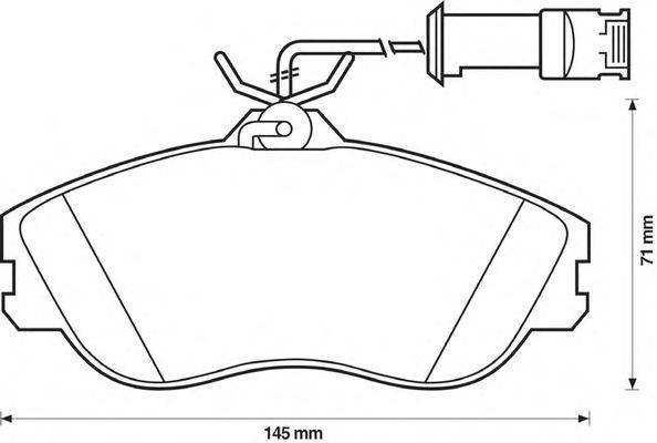 Комплект тормозных колодок, дисковый тормоз REMSA 227620