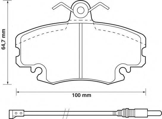 Комплект тормозных колодок, дисковый тормоз METZGER 180993