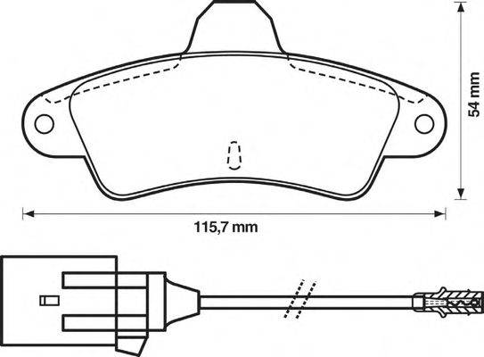 Комплект тормозных колодок, дисковый тормоз JURID 21587
