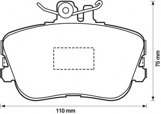 Комплект тормозных колодок, дисковый тормоз REMSA 244502