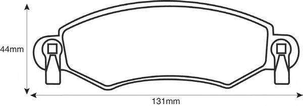 Комплект тормозных колодок, дисковый тормоз REMSA 270212