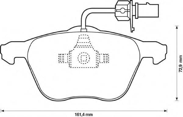 Комплект тормозных колодок, дисковый тормоз REMSA 283602