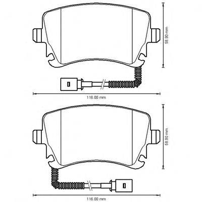 Комплект тормозных колодок, дисковый тормоз JURID 573225J