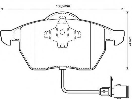 Комплект тормозных колодок, дисковый тормоз BENDIX 571512B