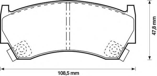 Комплект тормозных колодок, дисковый тормоз BENDIX 572396B