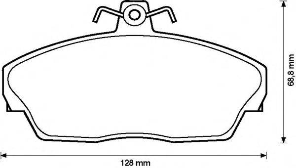 Комплект тормозных колодок, дисковый тормоз BENDIX 573203