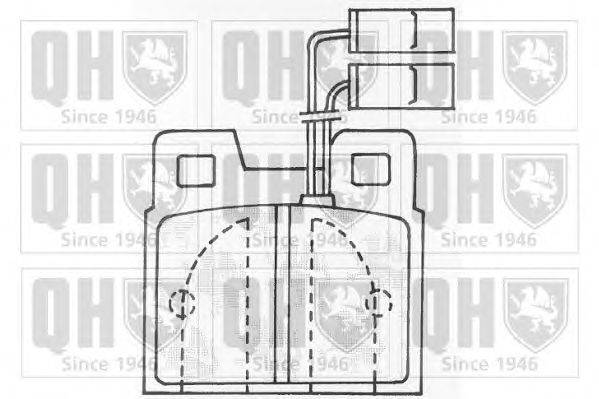 Комплект тормозных колодок, дисковый тормоз QUINTON HAZELL 20641