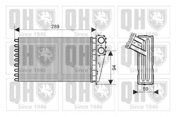 Теплообменник, отопление салона QUINTON HAZELL QHR2196