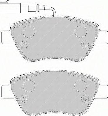 Комплект тормозных колодок, дисковый тормоз FERODO FDB1466