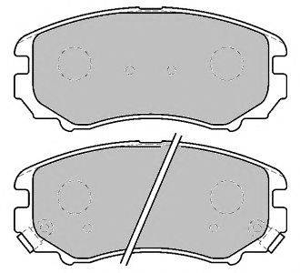 Комплект тормозных колодок, дисковый тормоз FERODO FDB1733