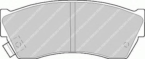 Комплект тормозных колодок, дисковый тормоз FERODO FDB588