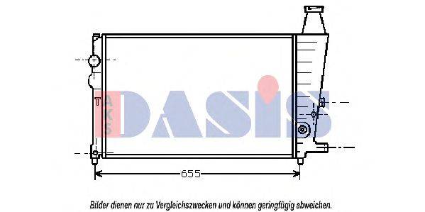 Радиатор, охлаждение двигателя AKS DASIS 24773