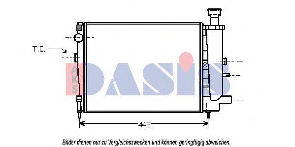 Радиатор, охлаждение двигателя AKS DASIS 060270N