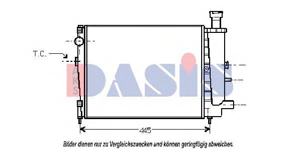 Радиатор, охлаждение двигателя AKS DASIS 060360N