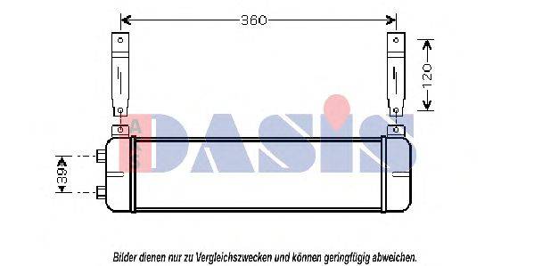 масляный радиатор, двигательное масло AKS DASIS 1860601