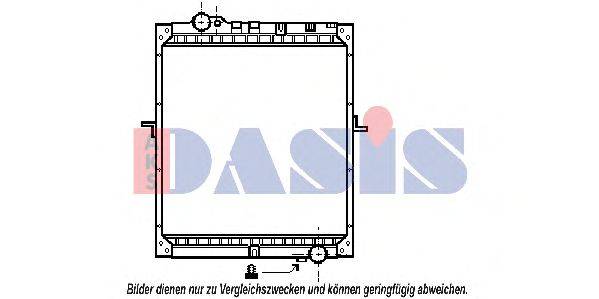 Радиатор, охлаждение двигателя AKS DASIS ME2177