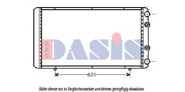 Радиатор, охлаждение двигателя AKS DASIS 0900041