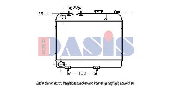 Радиатор, охлаждение двигателя AKS DASIS 23903