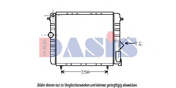 Радиатор, охлаждение двигателя AKS DASIS 23925