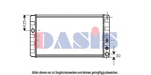 Радиатор, охлаждение двигателя AKS DASIS 9005208