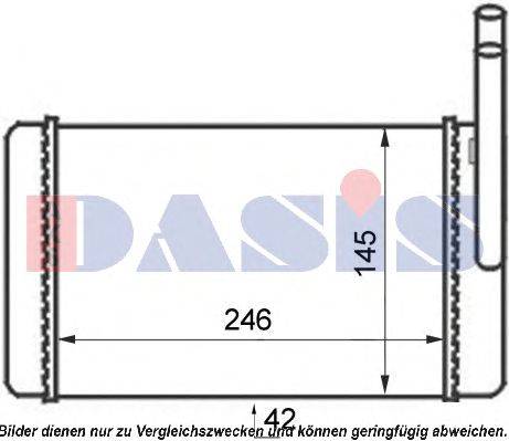 Теплообменник, отопление салона AKS DASIS 259010N