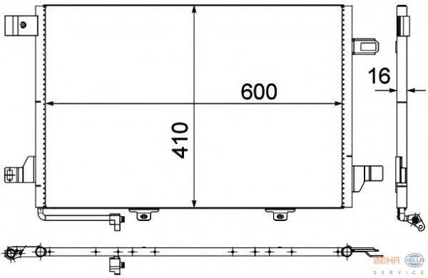 Конденсатор, кондиционер HELLA 8FC351301674