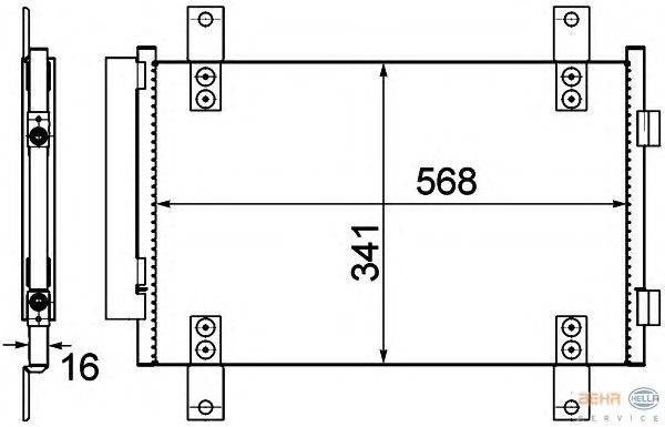 Конденсатор, кондиционер HELLA 8FC 351 303-611