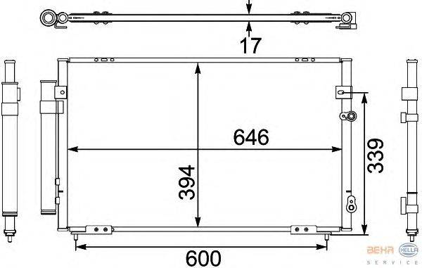 Конденсатор, кондиционер HELLA 8FC 351 304-101